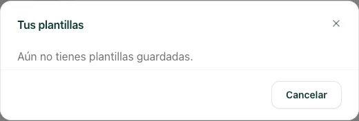 listado de plantillas de email guardadas